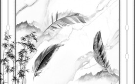 框画电视背景墙画 分层文件 