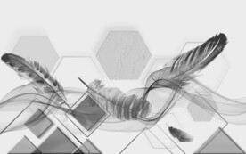 几何 电视背景墙画 分层文件 