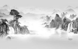 国画新山水意境画 文件分层画