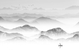 新款新爆款山水画 文件分层画