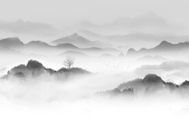 爆款新中式山水图 文件分层画