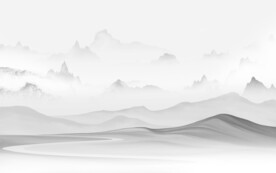 高雅新中式山水图 文件分层画