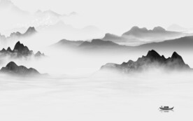 高清新山水画 文件分层画