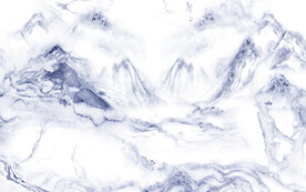 蓝色高清新山水画 文件分层画