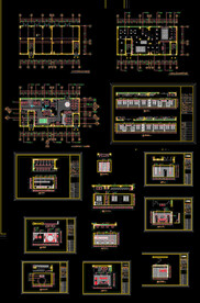 徽派风格售楼部装修图纸