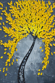 发财树 装饰画 晶瓷画