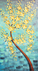 发财树 装饰画 晶瓷画