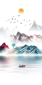 装饰画 晶瓷画 新中式