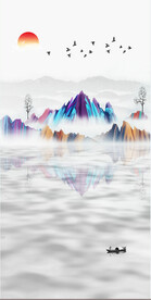 装饰画 晶瓷画 新中式