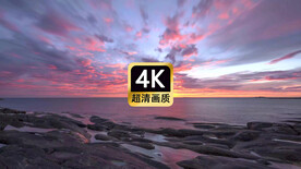 傍晚海面云海美景