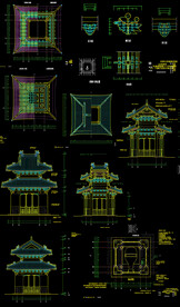 CAD碑碑亭施工图