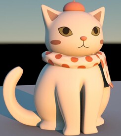 戴围巾戴帽子的猫咪