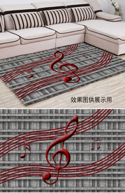 立体音符格子地毯图案
