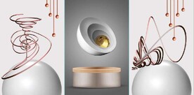 现代抽象立体几何线条装饰无框画