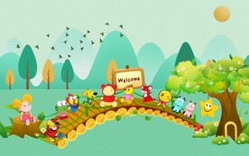 儿童卡通背景墙