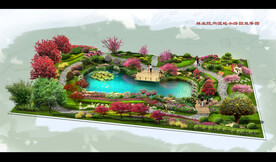 水池游园景观效果图