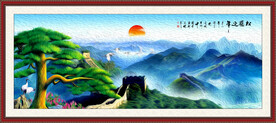长城油画风景画