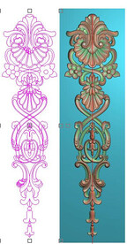 吊花洋花精雕图 柱头壁炉贴花