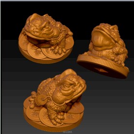 动物蟾蜍 元宝招财金蝉