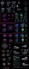 CAD角亭施工图 