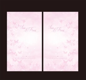 粉色蝴蝶婚礼背景 