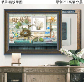 欧式复古电表箱装饰画