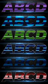 炫酷艺术字体样式游戏字体模板