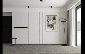 现代极简轻奢客厅空场景