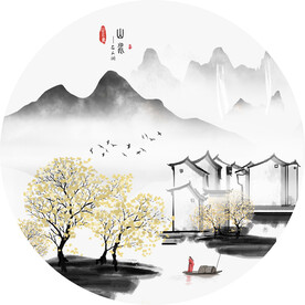 装饰画 晶瓷画 新中式