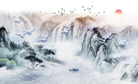 水墨山水装饰画