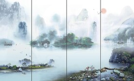 水墨山水装饰画