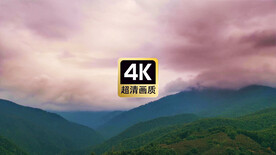 风景素材远山上翻滚的云海