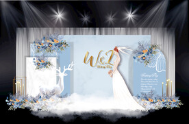 浅灰蓝婚礼效果图