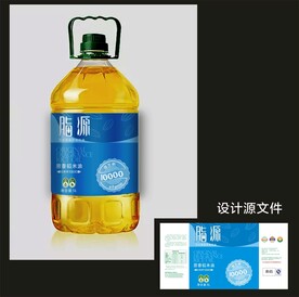 食用油包装效果图+平面图 