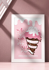 冰淇淋甜筒海报