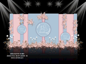 蓝粉色婚礼