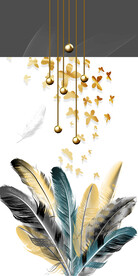 装饰画 晶瓷画 羽毛