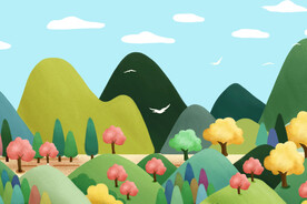 夏季森林树木背景