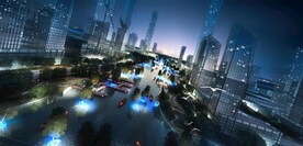 高清现代都市夜景分层PSD