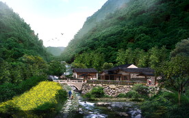 高清分层旅游区效果图PSD