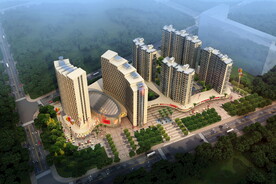 高清分层PSD楼盘鸟瞰效果图