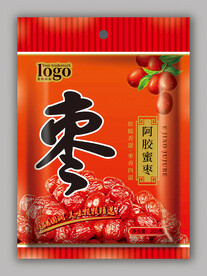 阿胶蜜枣包装 平面图 效果图