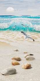 装饰画 晶瓷画 海边