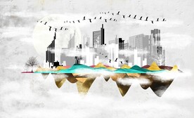 城市剪影装饰画