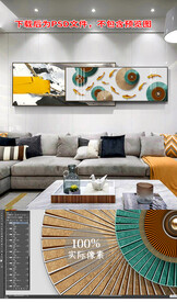 组合床头画晶瓷画