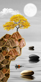 装饰画 晶瓷画 树