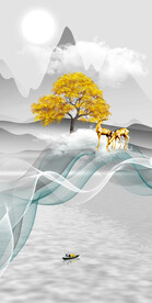 装饰画 晶瓷画 鹿