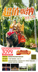 云南版纳旅游海报