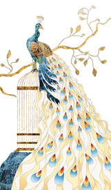 装饰画 晶瓷画 孔雀