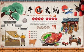 复古工装牛肉火锅图片